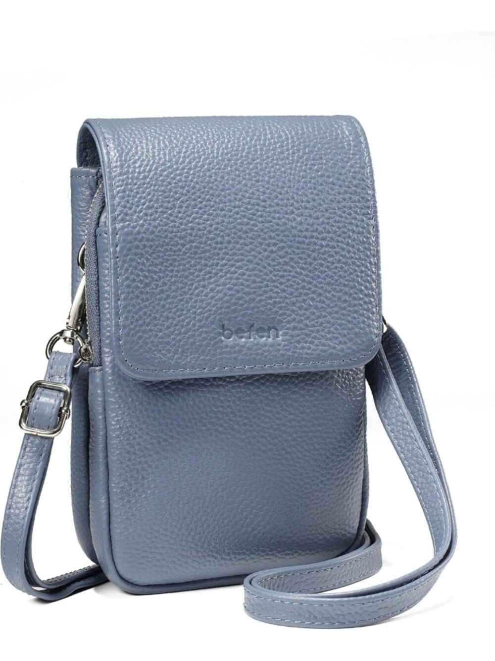 Genuine Leather Crossbody Bag for Women - RFID Blocking Cell Phone Purse